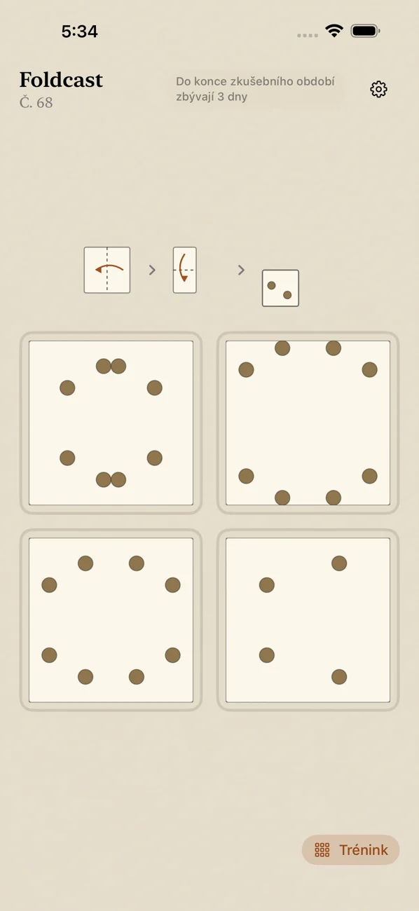 Foldcast: Paper Folding Game — Denní skládačka papíru