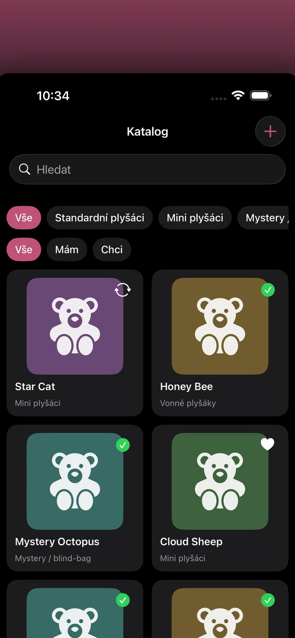 Plush Bean Tracker — Soukromý, offline sledovač sbírky plyšů
