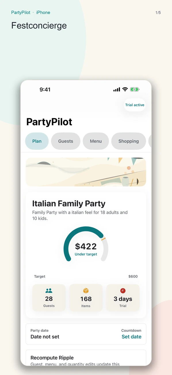 PartyPilot — Gør festnoter til en værtsplan