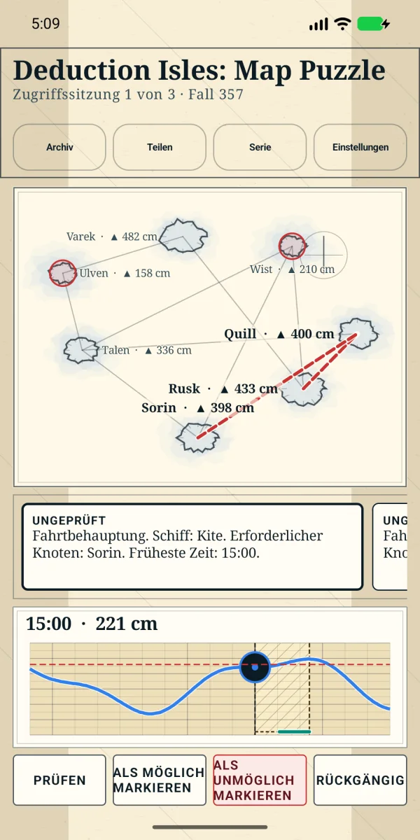 Deduction Isles: Map Puzzle — Tägliches Routenrätsel