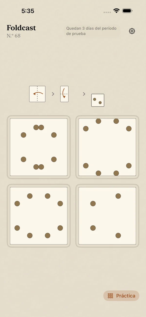 Foldcast: Paper Folding Game — Rompecabezas diario de plegado