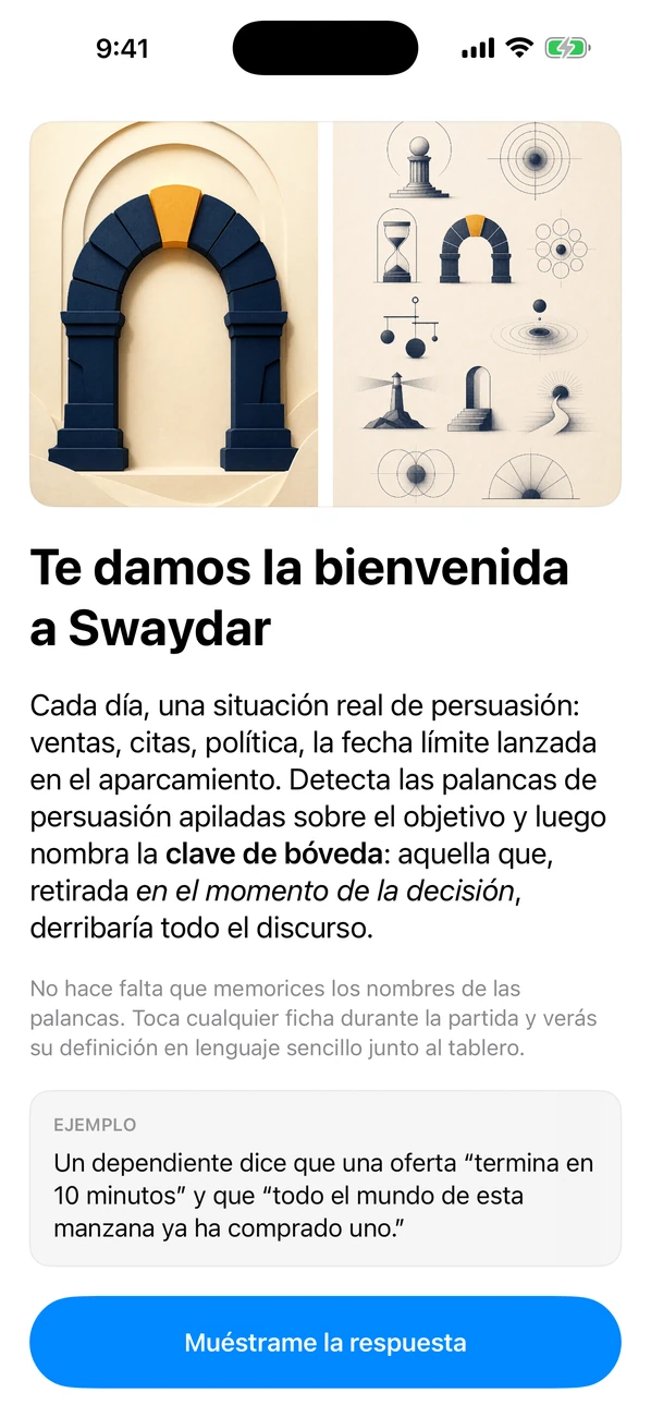 Swaydar: Daily Influence Game — Nombra la palanca trapezoidal
