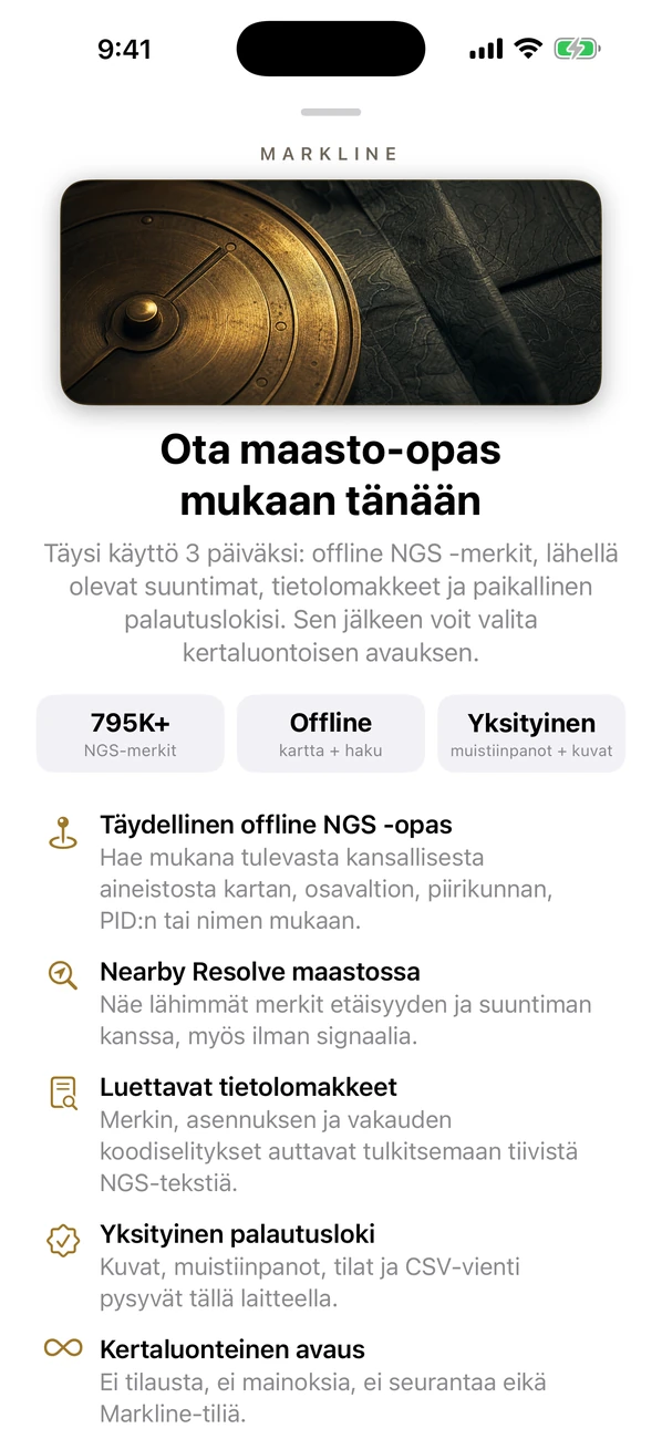 Markline: Benchmark Hunting — Etsi ja kirjaa NGS-mittausmerkit