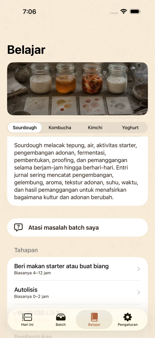 Brinepost: Sourdough & Ferment — Penghuni pertama, kombucha, kimchi & yoghurt