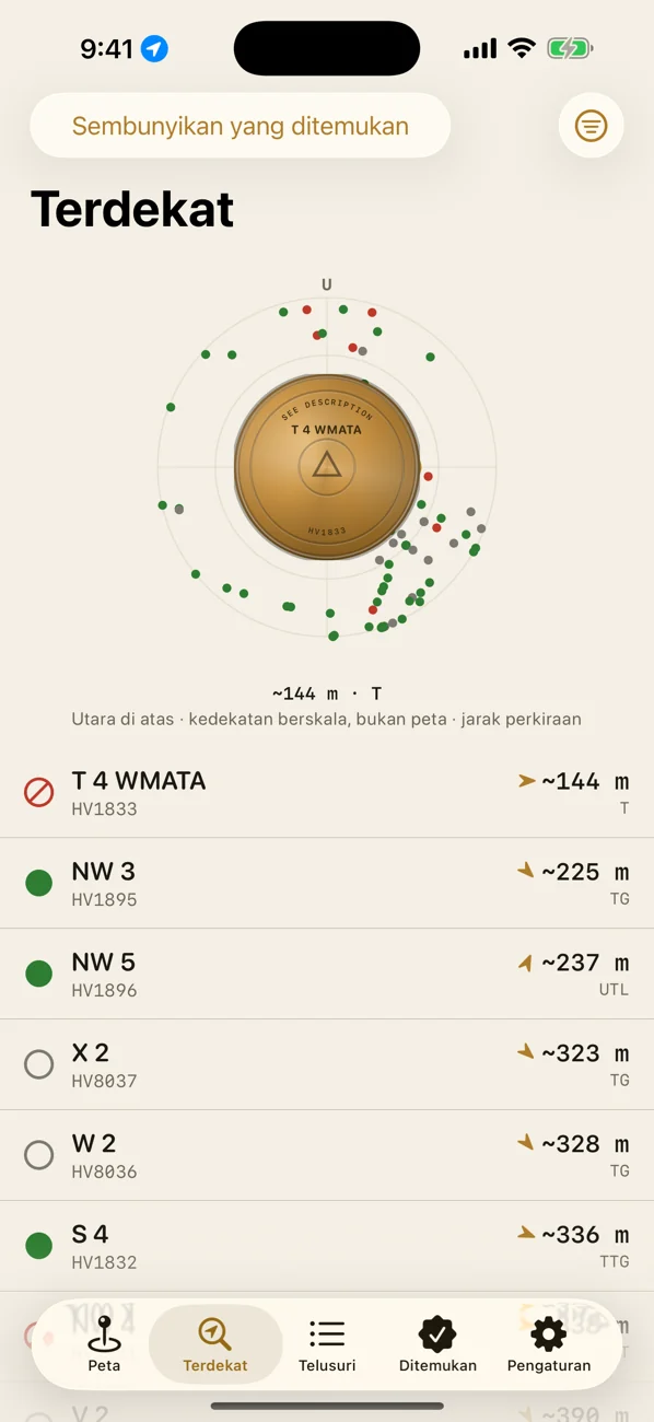 Markline: Benchmark Hunting — Temukan & catat tanda survei NGS