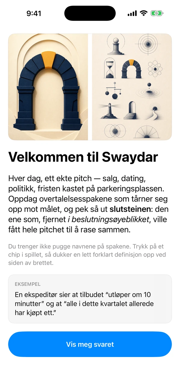 Swaydar: Daily Influence Game — Gi nøkkelsteinsspaken et navn
