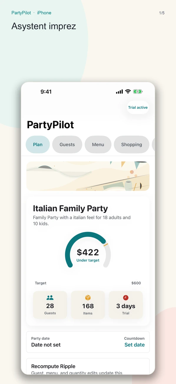 PartyPilot — Zamień notatki z imprez w plan gospodarza