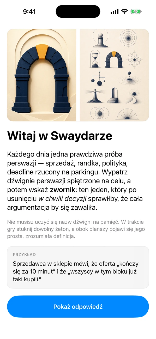 Swaydar: Daily Influence Game — Nazwij dźwignię trapezową