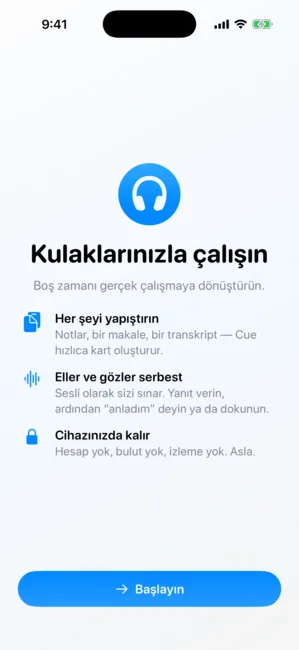 Cue screenshot