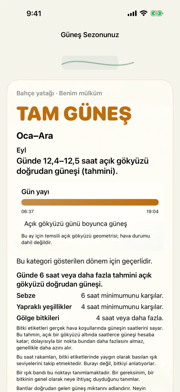 Shuny Shade: Güneş ve Gölge — Güneş ve Gölge Saatleri