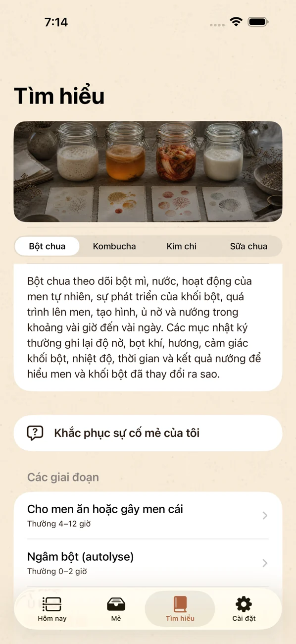 Brinepost: Sourdough & Ferment — Bột chua, kombucha, kim chi & sữa chua
