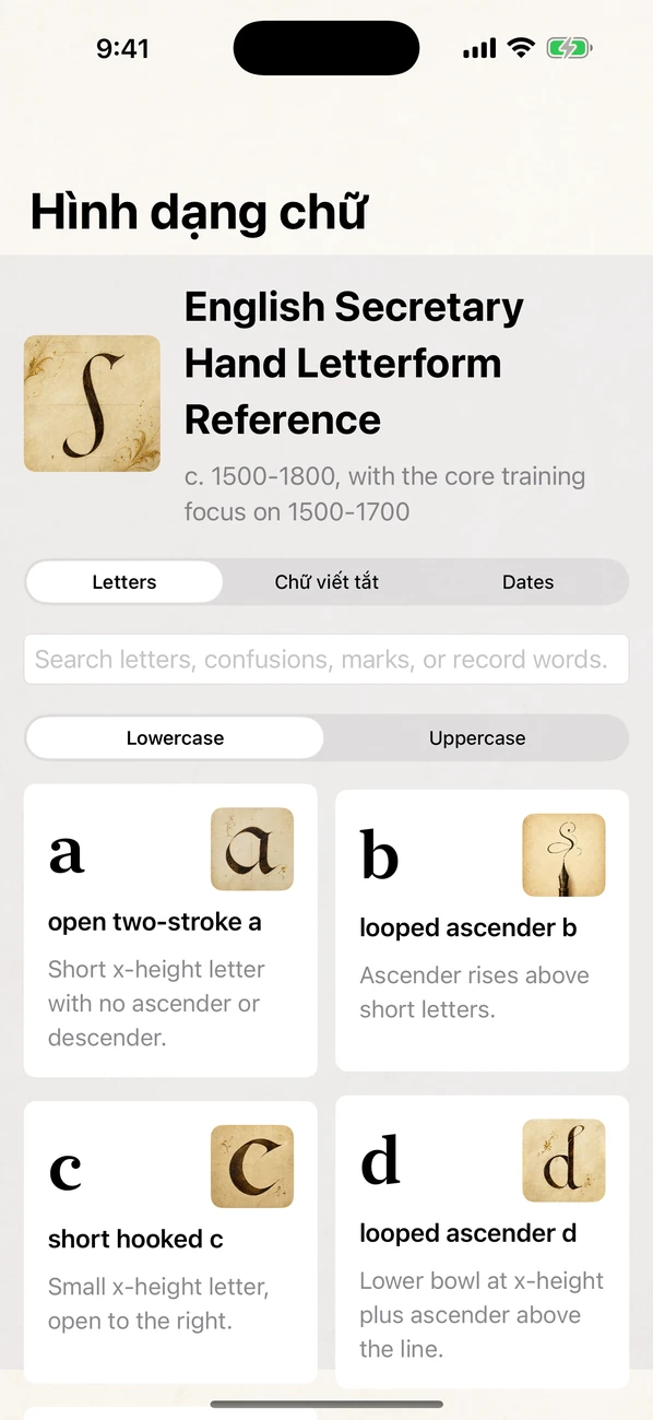 Handrift: Old Handwriting — Đọc hồ sơ và di chúc cổ
